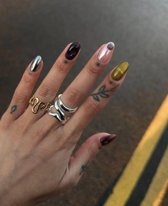 Графичная кошка: трендовый маникюр из Азии для зимних корпоративов