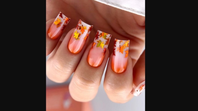 Оранжевый маникюр 2026: 11 модных идей дизайна с фото коротких и длинных ногтей квадратной или миндальной формы