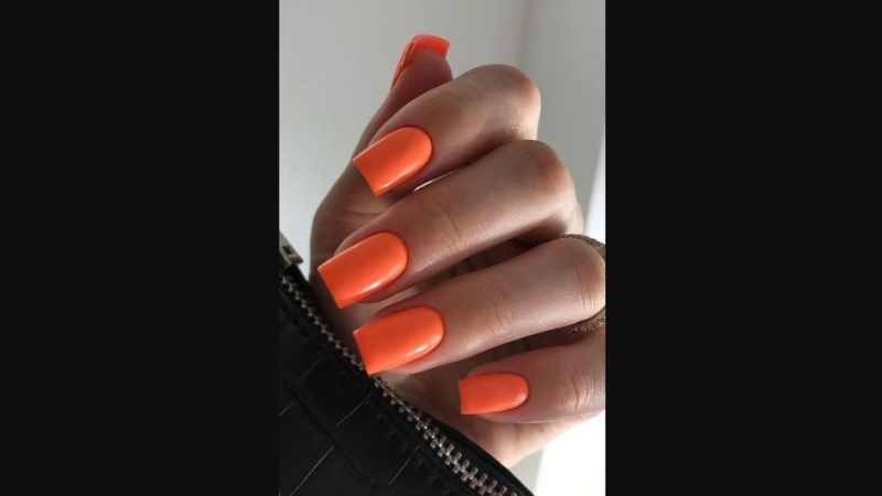 Оранжевый маникюр 2026: 11 модных идей дизайна с фото коротких и длинных ногтей квадратной или миндальной формы