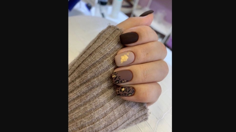 Шоколадный маникюр 2026: N модных идей дизайна с фото коротких и длинных ногтей квадратной или миндальной формы