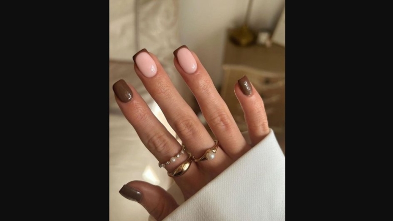 Шоколадный маникюр 2026: N модных идей дизайна с фото коротких и длинных ногтей квадратной или миндальной формы