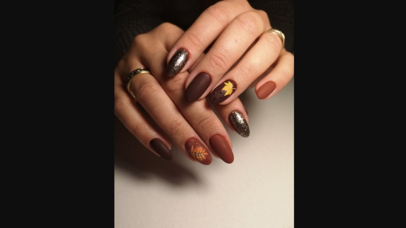 Шоколадный маникюр 2026: N модных идей дизайна с фото коротких и длинных ногтей квадратной или миндальной формы