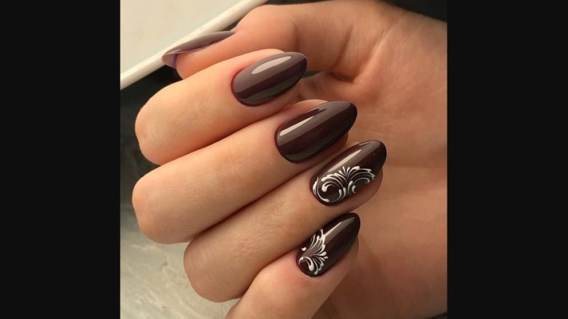 Шоколадный маникюр 2026: N модных идей дизайна с фото коротких и длинных ногтей квадратной или миндальной формы
