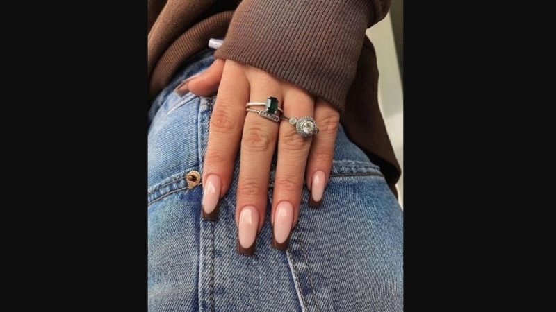 Шоколадный маникюр 2026: N модных идей дизайна с фото коротких и длинных ногтей квадратной или миндальной формы