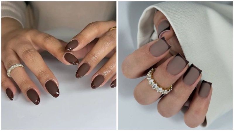 8 идей цветного френча с матовым финишем, которые выглядят ультрамодно