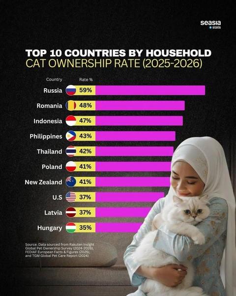 Будь у меня такой кот, я бы не женился: почему Россия стала самой &laquo;кошачьей&raquo; страной в мире