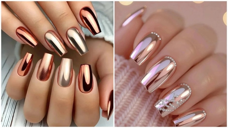 Зеркальная втирка 2026: трендовые дизайны для любого маникюра