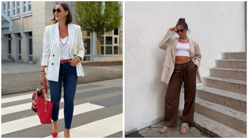 Как носить пиджак с джинсами: 3 актуальных образа на каждый день