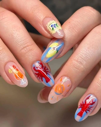 Seafood Buffet Nails&nbsp;&mdash; самый креативный маникюр июля